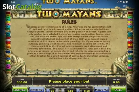 Скрин9. Two Mayans слот