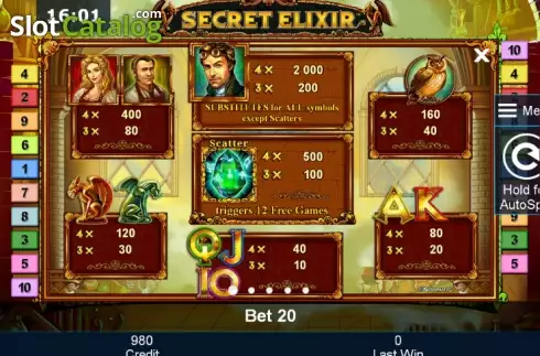 Скрин7. Secret Elixir слот