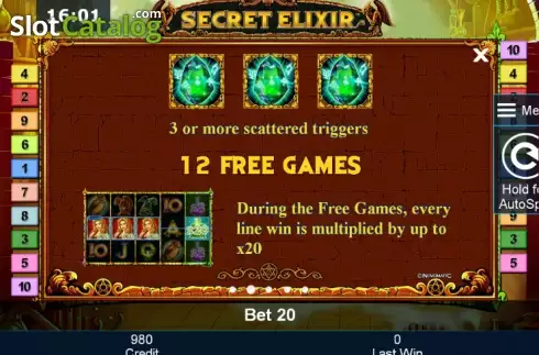 Скрин8. Secret Elixir слот