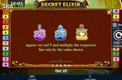 Скрин9. Secret Elixir слот