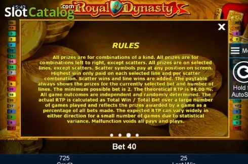 Скрин8. Royal Dynasty слот
