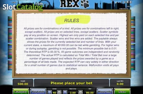 Скрин8. Rex слот