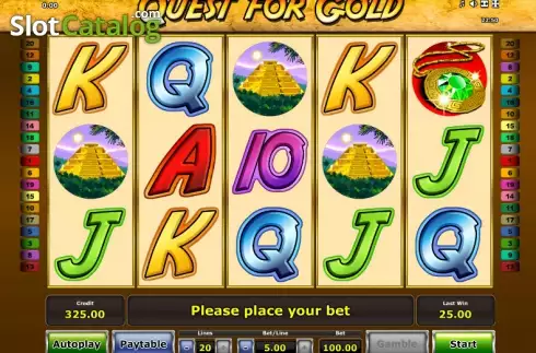 Скрин2. Quest for Gold слот