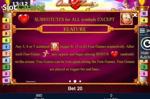 Скрин7. Queen of Hearts deluxe слот
