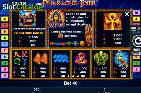 Скрин6. Pharaoh´s Tomb (Green Tube) слот