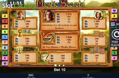 Скрин6. Mystic Secrets слот