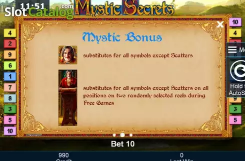 Скрин7. Mystic Secrets слот