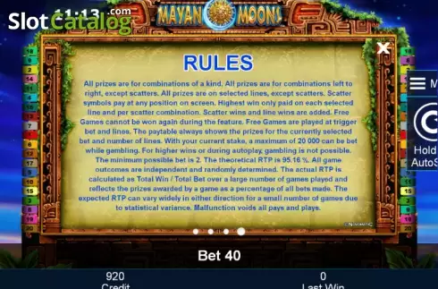 Скрин9. Mayan Moons слот