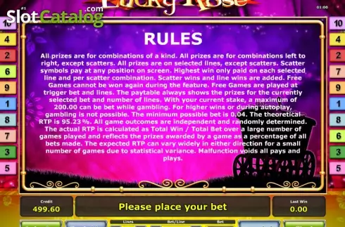 Скрин9. Lucky Rose слот
