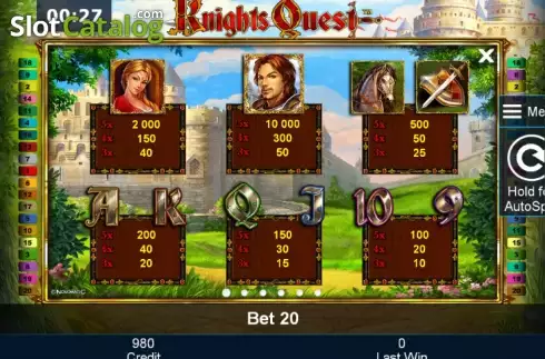 Скрин8. Knights Quest слот