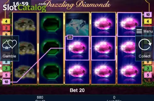 Скрин3. Dazzling Diamonds слот