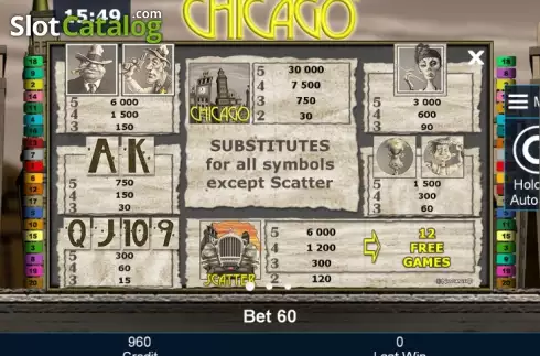 Скрин7. Chicago (Green Tube) слот