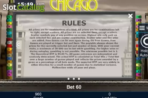 Скрин9. Chicago (Green Tube) слот