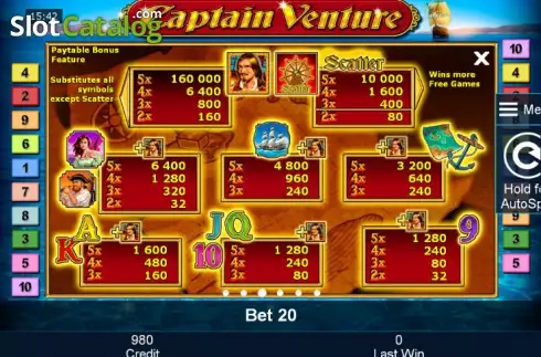 Скрин8. Captain Venture слот