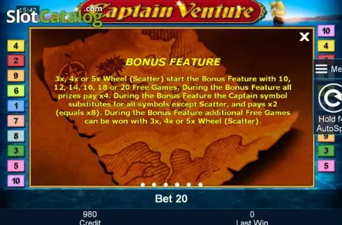 Скрин9. Captain Venture слот