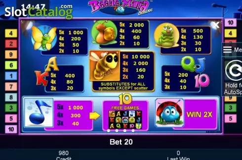 Скрин6. Beetle Mania deluxe слот