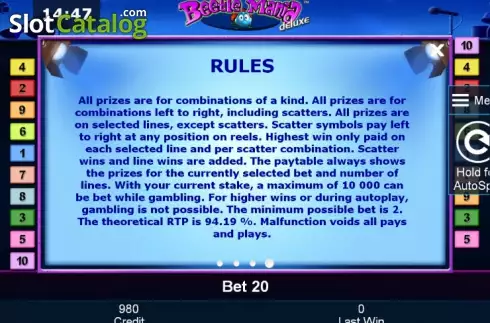 Скрин9. Beetle Mania deluxe слот