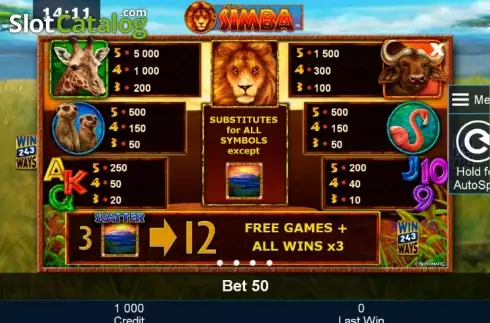 Скрин6. African Simba слот