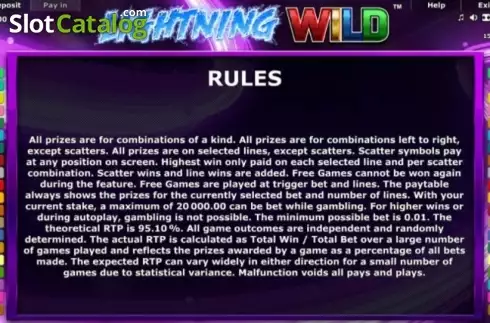Скрин8. Lightning Wild слот