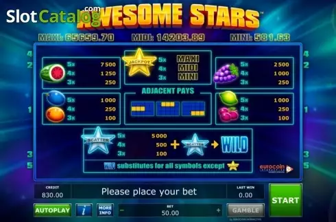 Скрин2. Awesome Stars слот