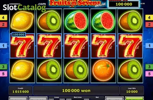Скрин2. Fruits'n Sevens deluxe слот