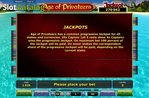 Скрин5. Age of Privateers слот