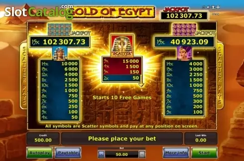 Скрин7. Gold of Egypt (Green Tube) слот