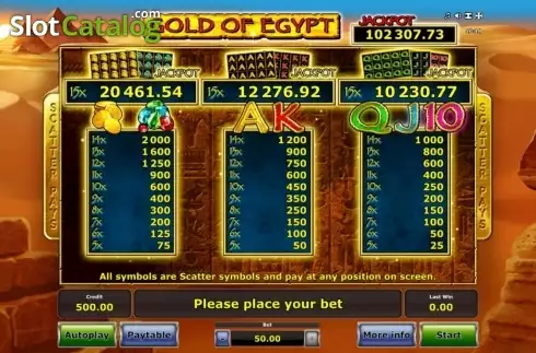 Скрин8. Gold of Egypt (Green Tube) слот