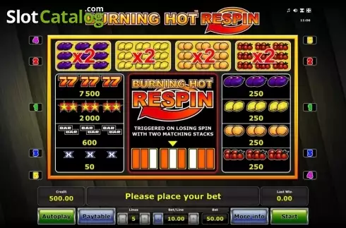 Скрин6. Burning Hot Respin слот