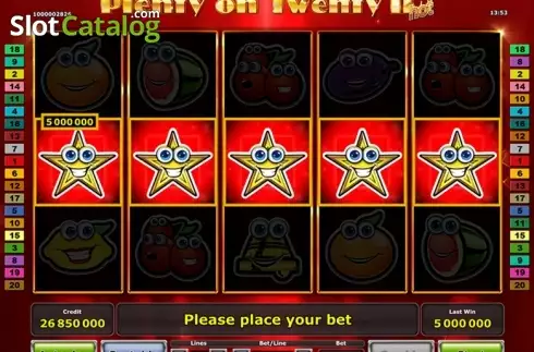 Скрин2. Plenty on Twenty II hot слот