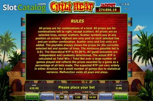 Скрин9. Chili Heat (Green Tube) слот