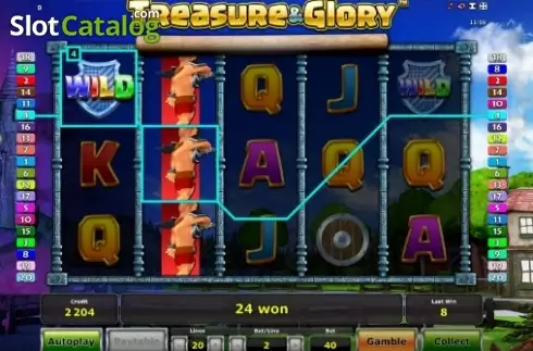 Скрин3. Treasure & Glory слот