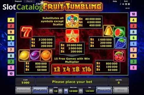 Скрин6. Fruit Tumbling слот
