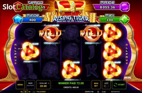 Скрин3. Rising Tiger (Sheng qi de Laohu) слот