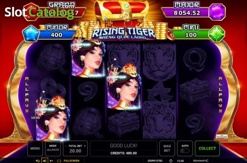 Скрин4. Rising Tiger (Sheng qi de Laohu) слот