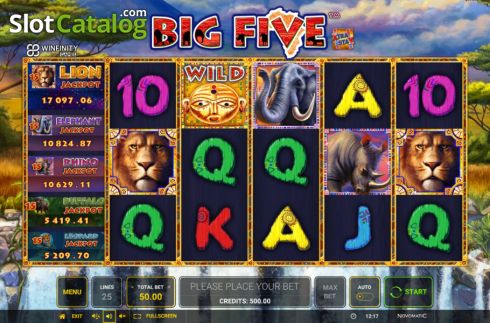 Скрин2. Big Five (Greentube) слот