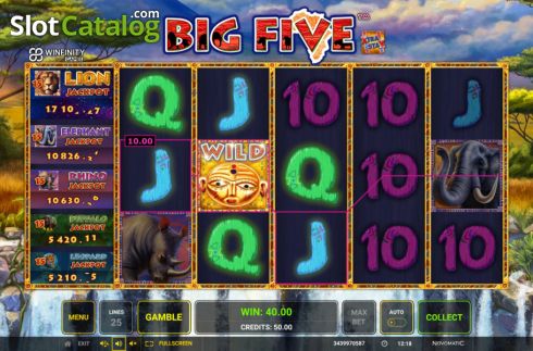 Скрин3. Big Five (Greentube) слот