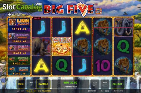 Скрин4. Big Five (Greentube) слот
