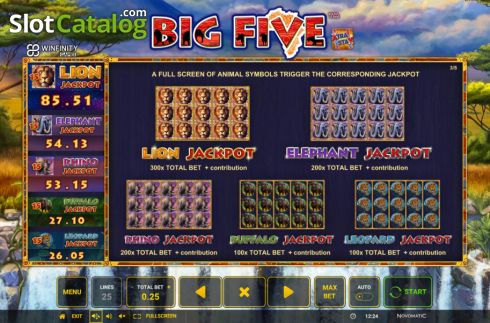 Скрин8. Big Five (Greentube) слот