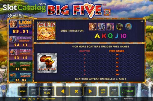 Скрин7. Big Five (Greentube) слот