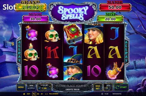Скрин2. Spooky Spells слот
