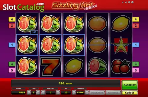 Скрин3. Sizzling Hot deluxe слот