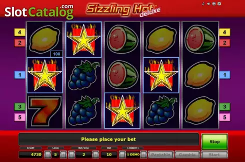 Скрин6. Sizzling Hot deluxe слот