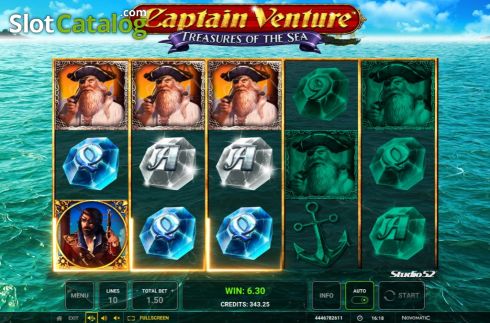 Скрин5. Captain Venture Treasures of the Sea слот