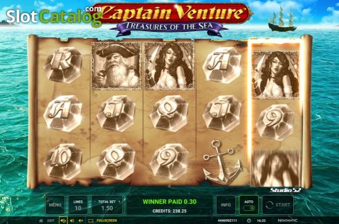 Скрин6. Captain Venture Treasures of the Sea слот