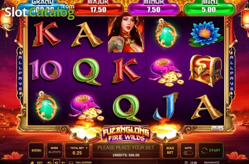 Скрин2. Fuzanglong Fire Wilds слот