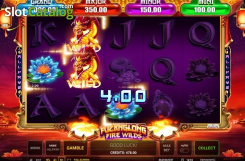 Скрин4. Fuzanglong Fire Wilds слот