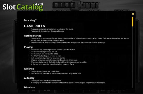 Скрин6. Dice King слот