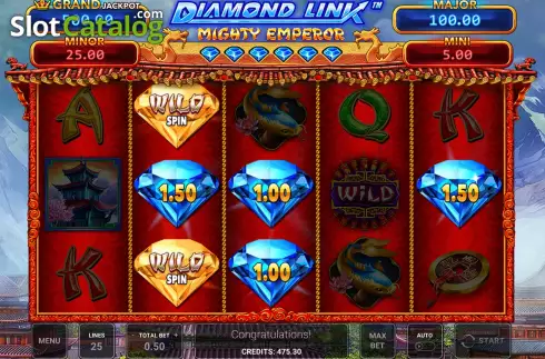 Скрин7. Diamond Link Mighty Emperor слот