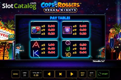 Скрин5. Cops n Robbers Vegas Nights слот